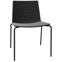 Andreu World Flex Chair Aluminium Zwart