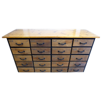 Prachtige Industriele Vintage Toonbank Ladekast