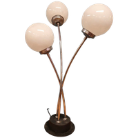 Vintage Bollenlamp Tafellamp Bureaulamp Lamp Bollen Chrome Glas