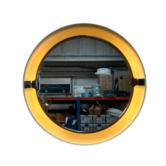 Vintage Ronde Spiegel Met Verlichting, Allibert, 1970's 1