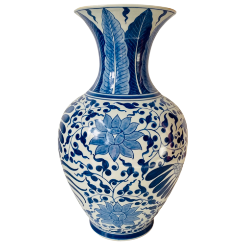 Chinese Vaas Blauw Wit Porselein