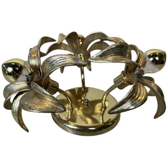 1970’s Flower Ceiling / Wall Lamp – Hollywood Regency 1