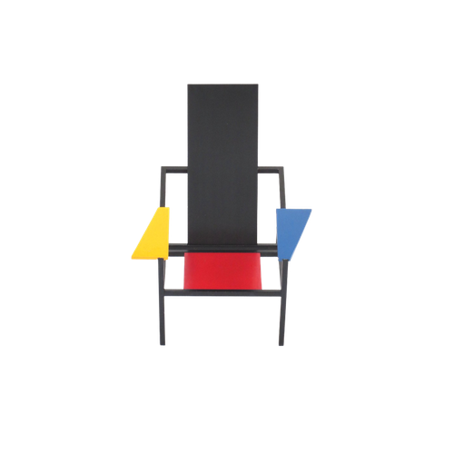 Mid Century Modern High Quality Remake Of A Rietveld Chair, 1980S