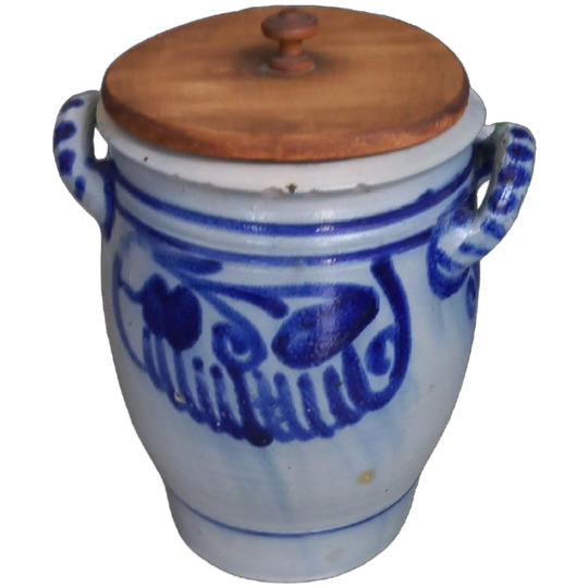 Keulse Pot Met Houten Deksel. 1