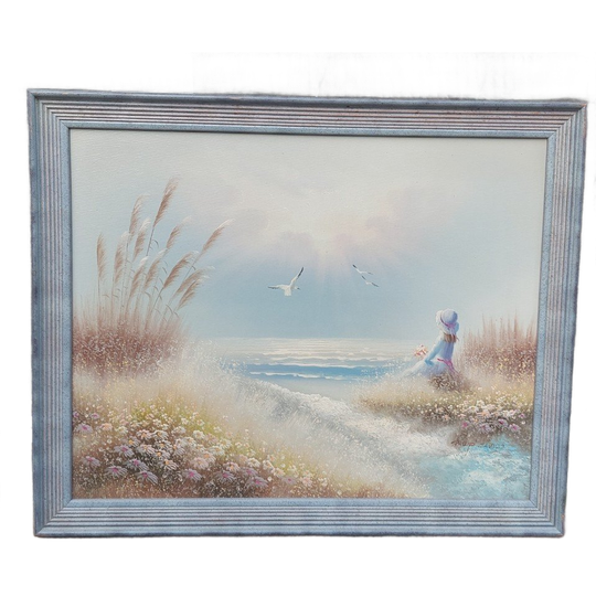 Vintage Origineel Schilderij.olieverf Op Panel Ingelijst Met Ophangsysteem . Philip Sandez... 1
