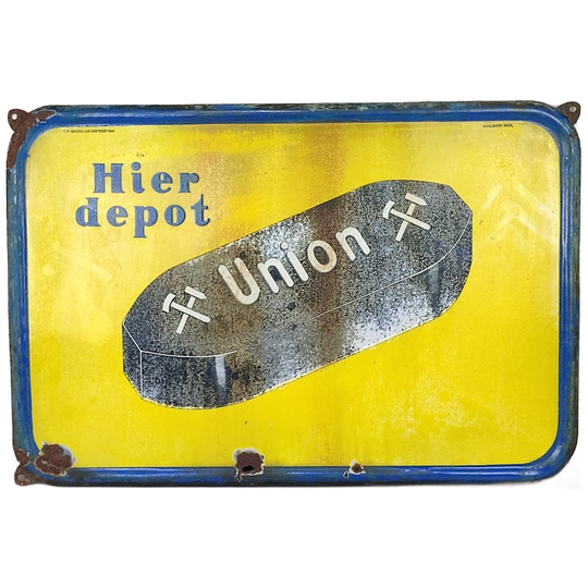 Emaille Bord Union Steenkool 1938 1