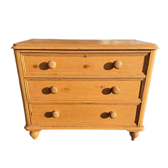 Oud Grenen Ladekast 3 Lades 1