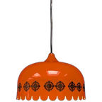 Vintage Oranje Hanglamp, Jaren '60, Deens Design Fog & Mørup thumbnail 1