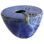 Prachtige Keramiek Vaas Kobalt Blauw, Organisch thumbnail 1