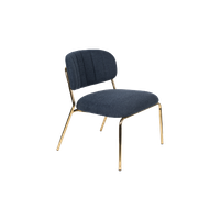 Zuiver Jolien Fauteuil Goud/Donkerblauw