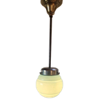 Art Deco Lamp Blauw Glas Chrome thumbnail 1