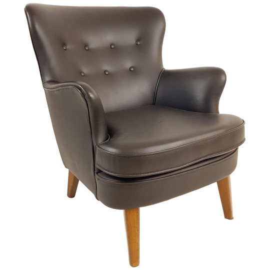 Artifort Theo Ruth Fauteuil Zwart Skai 1