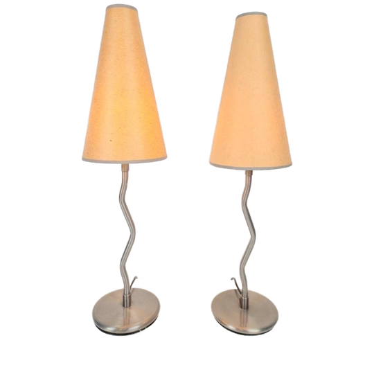 Set 2 Vintage Squiggle Antimon Tafellamp Zigzag IKEA 1996 1