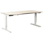 Aspa Elektrisch Bureau, Eiken Blad, 180 X 80/90 Cm, Hoogte Instelbaar Onderstel ( Let Op Dit Is G thumbnail 1