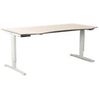 Aspa Elektrisch Bureau, Eiken Blad, 180 X 80/90 Cm, Hoogte Instelbaar Onderstel ( Let Op Dit Is G