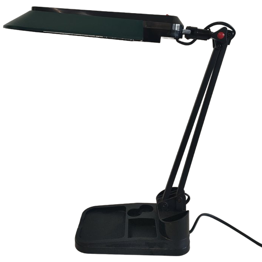 Bureaulamp Groene Kap Met Organizor Jaren '80 1