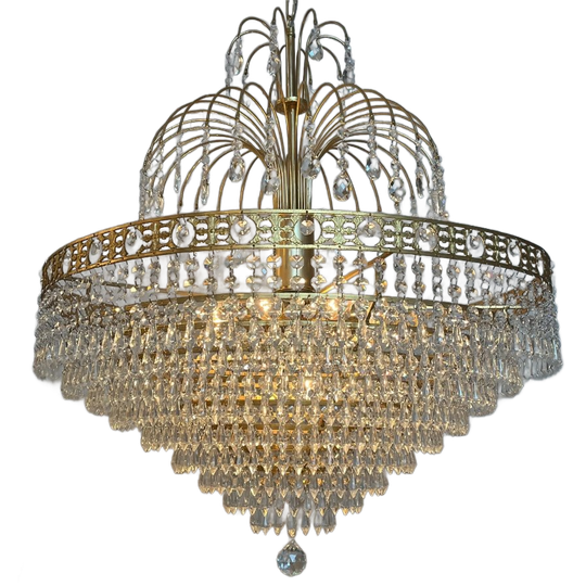 Vintage Xxl Design Kristallen Kroonluchter Kristal Zakkroonluchter Hanglamp 1