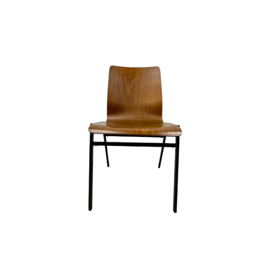 Stoel Multiplex / Plywood - Midcentury Design Hout - Metaal 1
