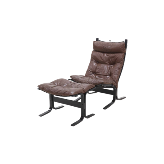 Siesta Lounge Chair And Ottoman By Ingmar Relling For Westnofa Norway 1960s 1