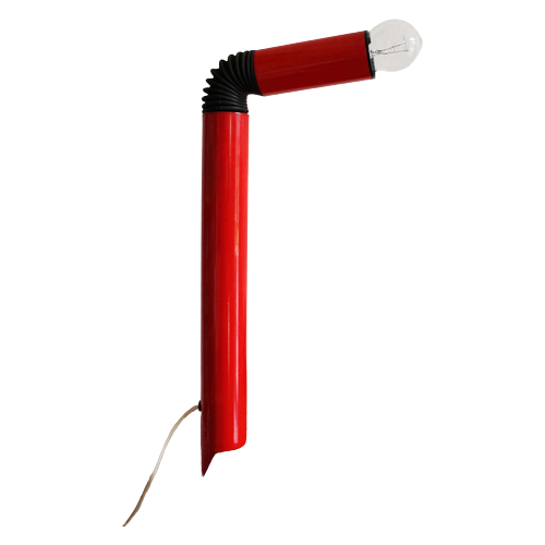 Rode Vintage 'Periscopio' Lamp - Stilnovo. Italiaanse Retro Design Lamp - Danilo & Corrado Aroldi