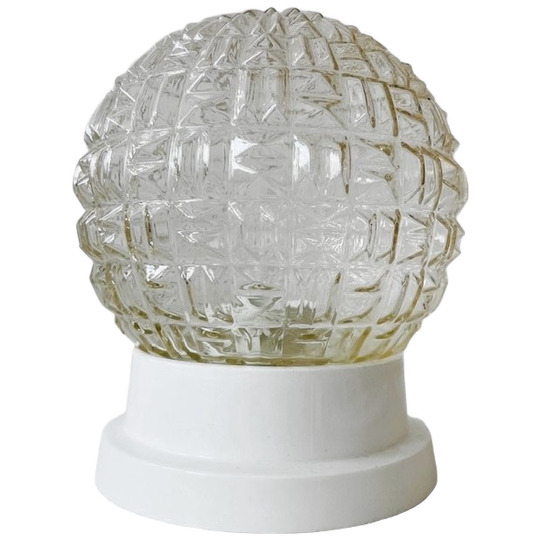 Vintage Plafondlamp Glas Bolvorm 1960’s 1