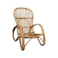 Zeldzame Rotan Fauteuil, Rohé Noordwolde 1950