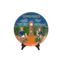 Vlaams Aardewerk Wandbord Met Spreuk
