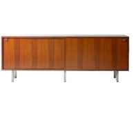 Minimalistisch Mid Century Dressoir In Teak Van Alfred Hendrickx, 1960