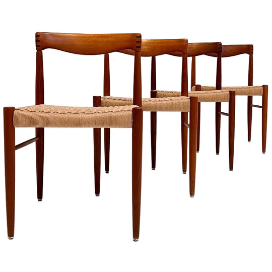 Set Van 4 Papercord Stoelen Van H. Klein Voor Bramin, 1960's 1