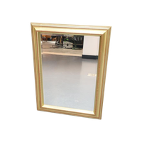 Facet Geslepen Spiegel Met Houten Lijst Goudkleurig