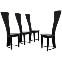 Set Of 4 Highback Dining Chairs Italy, 1990s