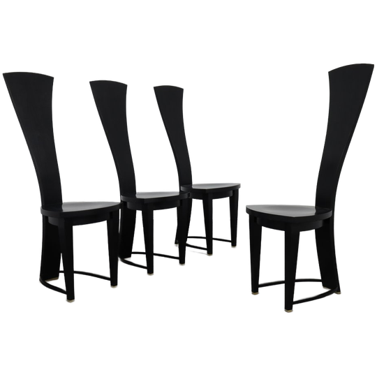 Set Of 4 Highback Dining Chairs Italy, 1990s 1