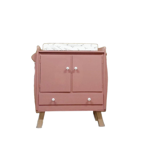 Vintage Commode Lynn Oud Roze Kleur 1
