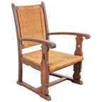 Vintage Brutalist Fauteuil Biezen Eiken ‘20 Stoel Japandi thumbnail 1