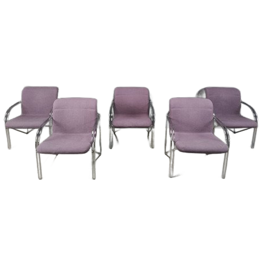 Danish Arm Chairs By Alfred Hofmann For Gispen/labofa - 1970s - Set Of 5 1