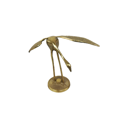 Messing Beeldje Kraanvogel 1