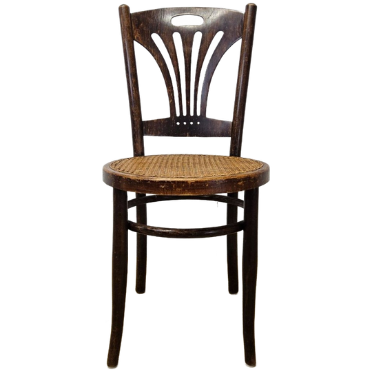 Antieke Art Nouveau Weense Jakob En Josef Kohn Stoel (thonet Stijl) Antique Webbing Chair 1