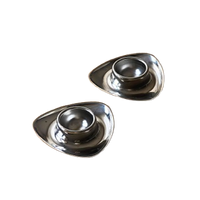 Set Of 4 Vintage Alessi Stainless Steel Egg Cups