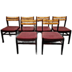 Set Van 6 Vintage Stoelen Eetkamerstoelen Jaren 60 Jaren 70 thumbnail 1