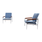 Pair Of Lounge Chairs By Kay Boeck Hansen For Fritz Hansen, 1970’S Denmark thumbnail 1