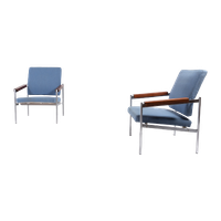 Pair Of Lounge Chairs By Kay Boeck Hansen For Fritz Hansen 1970’s Denmark