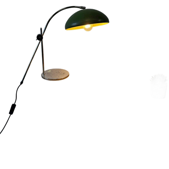 Vintage Industriële Groene Tafellamp / Desk Lamp 1