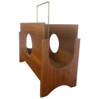 Vintage Houten Magazinehouder / Lectuurbak