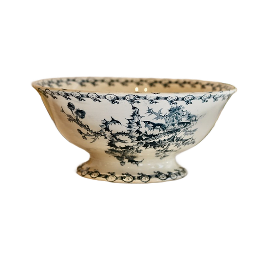 Ironstone Saladekom, Gien, Chardons Model 1