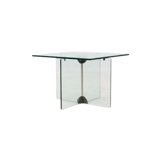 Italian Modern Glass Side Table 1970s 1