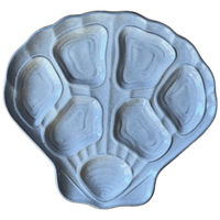 Rare 60S Vintage French Oyster Plates
