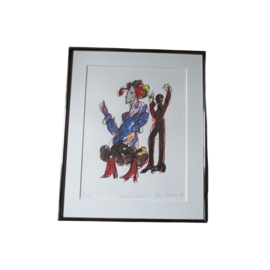 Jan Sierhuis Litho Spaanse Dans 2006 Expressionisme Vintage 1