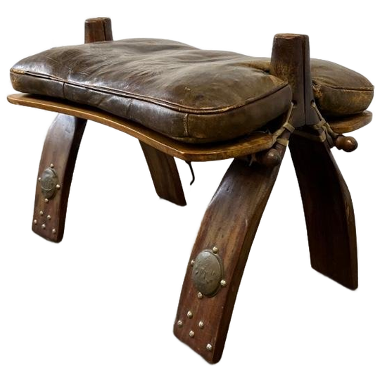 Vintage Kamelenkrukje / Voetbank / Poef 1