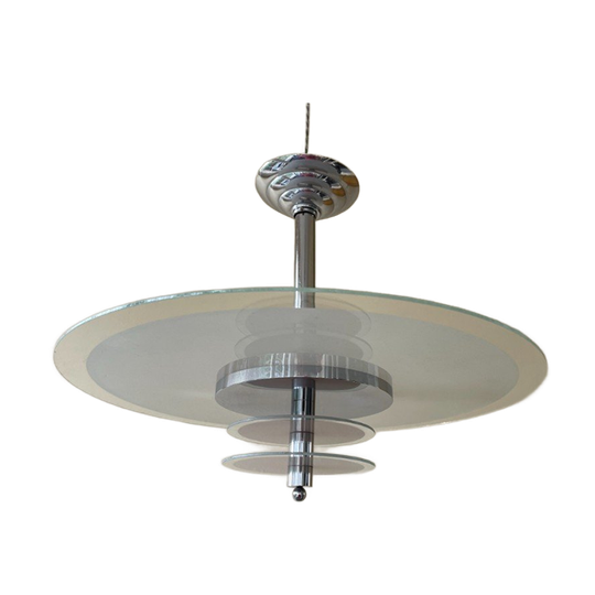Schijflamp Hanglamp Lamp Jaren 60 Frans 1