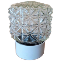 Vintage Plafoniere, Plafond Lamp, Facet Glas Lampje